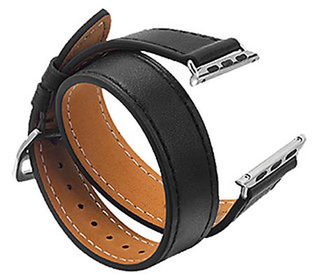 Digital Basics Apple Watch 42/44mm Leather Doub le Wrap Band
