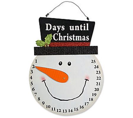 DII Snowman "Days Til Christmas" Hanging Sign