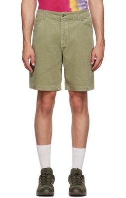 Dime Green Cotton Shorts