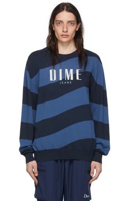 Dime Navy Cotton Sweater