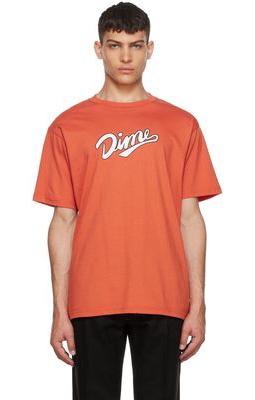 Dime Orange Cotton T-Shirt