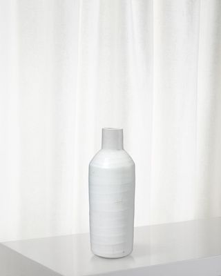 Dimple Carafe in Matte White Ceramic