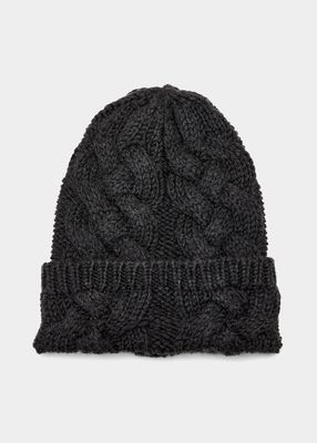 Dina Cable Knit Wool Beanie