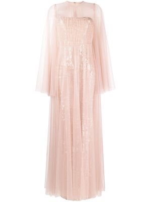 Dina Melwani sequin-embellished tulle gown - Pink