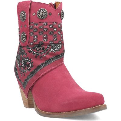 Dingo Bandida Side Zip Western Boot in Fuchsia 