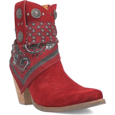 Dingo Bandida Side Zip Western Boot in Red 