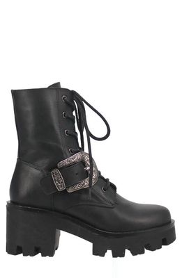 Dingo Double Down Lug Sole Boot in Black