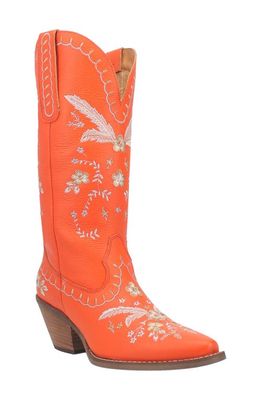 Dingo Full Bloom Western Boot in Orange