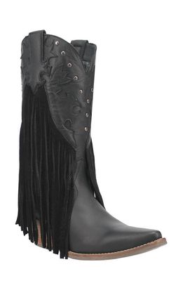 Dingo Hoedown Fringe Western Boot in Black