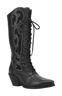 Dingo San Miguel Lace-Up Western Boot in Black