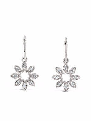 Dinny Hall 14kt white gold Jasmine Flower earrings - Silver