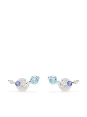 Dinny Hall crystal-embellished stud earrings - Silver