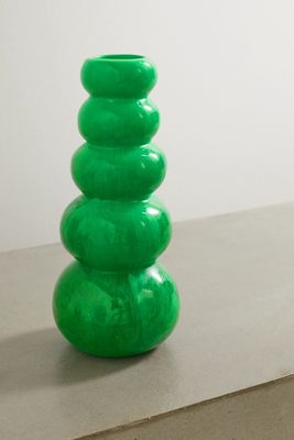 Dinosaur Designs - Pearl Tower Resin Vase - Green