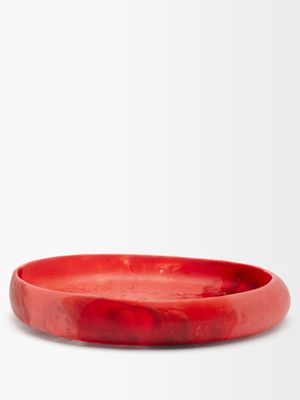 Dinosaur Designs - Rock Large Marbled-resin Bowl - Red