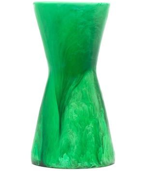 Dinosaur Designs tall tube-shaped bow vase - Green