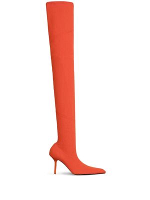 Dion Lee 88.9mm heel thigh-high boots - Orange