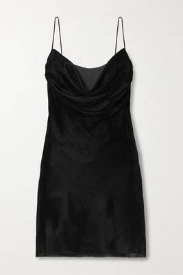 Dion Lee - Architrave Layered Velvet And Tulle Mini Dress - Black