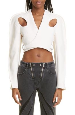 Dion Lee Armour Crop Jacket in Ivory