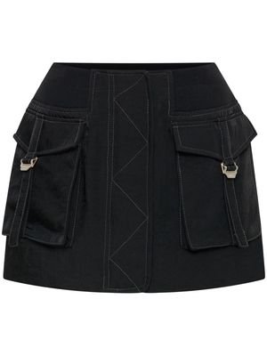 Dion Lee Aviator-pocket miniskirt - Black