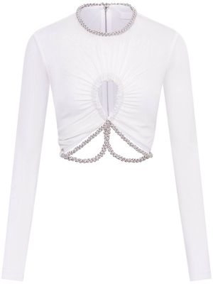 Dion Lee Barball Ropes cropped blouse - White