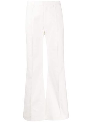 Dion Lee belt-detail flared trousers - White