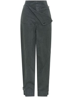 Dion Lee belted layered trousers - Grey