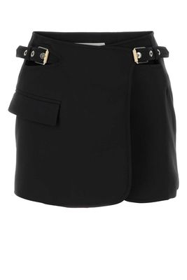 Dion Lee Black Stretch Polyester Blend Mini Skirt