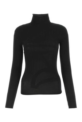 Dion Lee Black Stretch Wool Blend Top