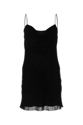 Dion Lee Black Velvet Mini Dress