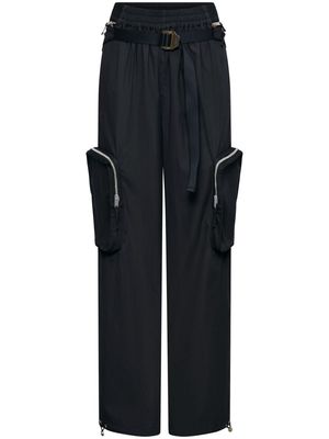Dion Lee Blouson belted-waist trousers - Black