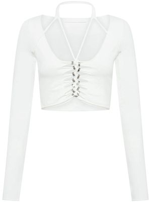 Dion Lee Bolt Loop cut-out crop top - White