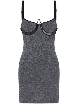 Dion Lee bustier-style knitted minidress - Black