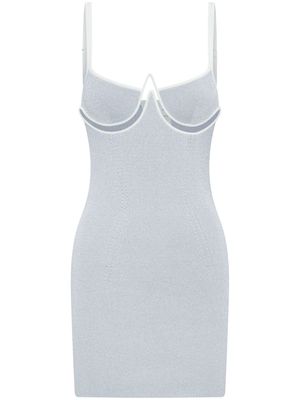 Dion Lee bustier-style knitted minidress - White