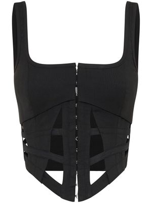Dion Lee Cage corset top - Black