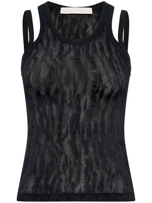 Dion Lee camouflage slip-detail vest - Black
