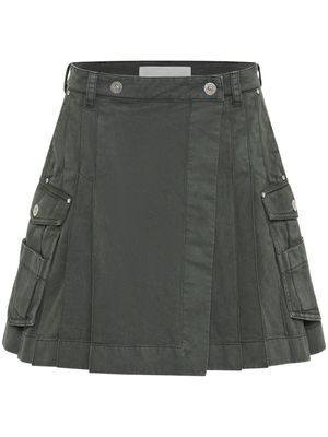 Dion Lee cargo pleated skirt - Green