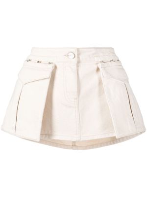 Dion Lee cargo-pocket mini skirt - White