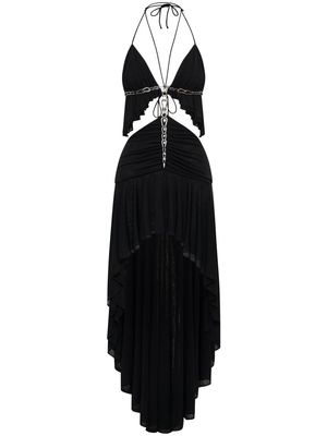Dion Lee chain-detail halterneck maxi dress - Black