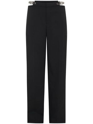 Dion Lee chain-link wool-blend tailored trousers - Black