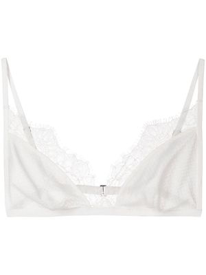 Dion Lee Chantilly triangle bra - White