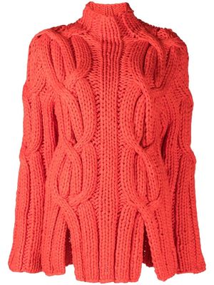 Dion Lee chunky-cable knit jumper - Red