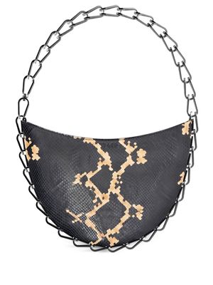 Dion Lee Circle Chain leather shoulder bag - Black