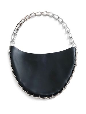 Dion Lee Circle leather shoulder bag - Black