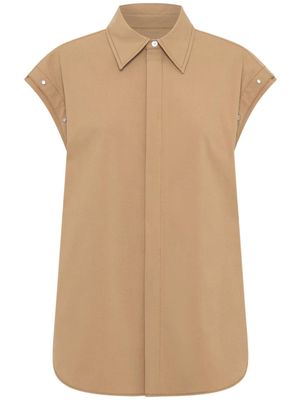 Dion Lee classic-collar sleeveless shirt - Neutrals