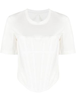 Dion Lee Corset organic cotton T-shirt - White
