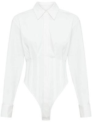 Dion Lee corset-style poplin bodysuit - White