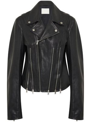 Dion Lee corset-style zip-up biker jacket - Black