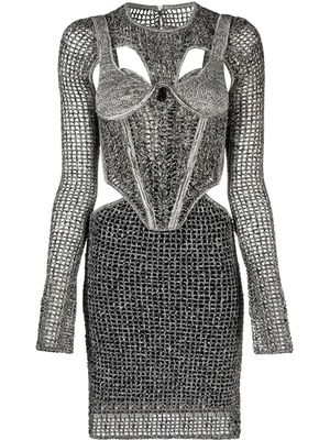 Dion Lee crochet cut-out dress - Black