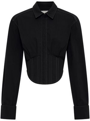 Dion Lee cropped corset-style shirt - Black