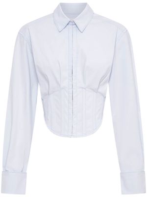 Dion Lee cropped corset-style shirt - Blue